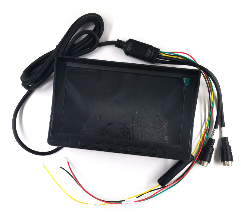Two-Channel Monitoring Dashcam with Dual Recording Display for Front and Rear, Bus Reversing Image, 12V/24V, No Installation Required