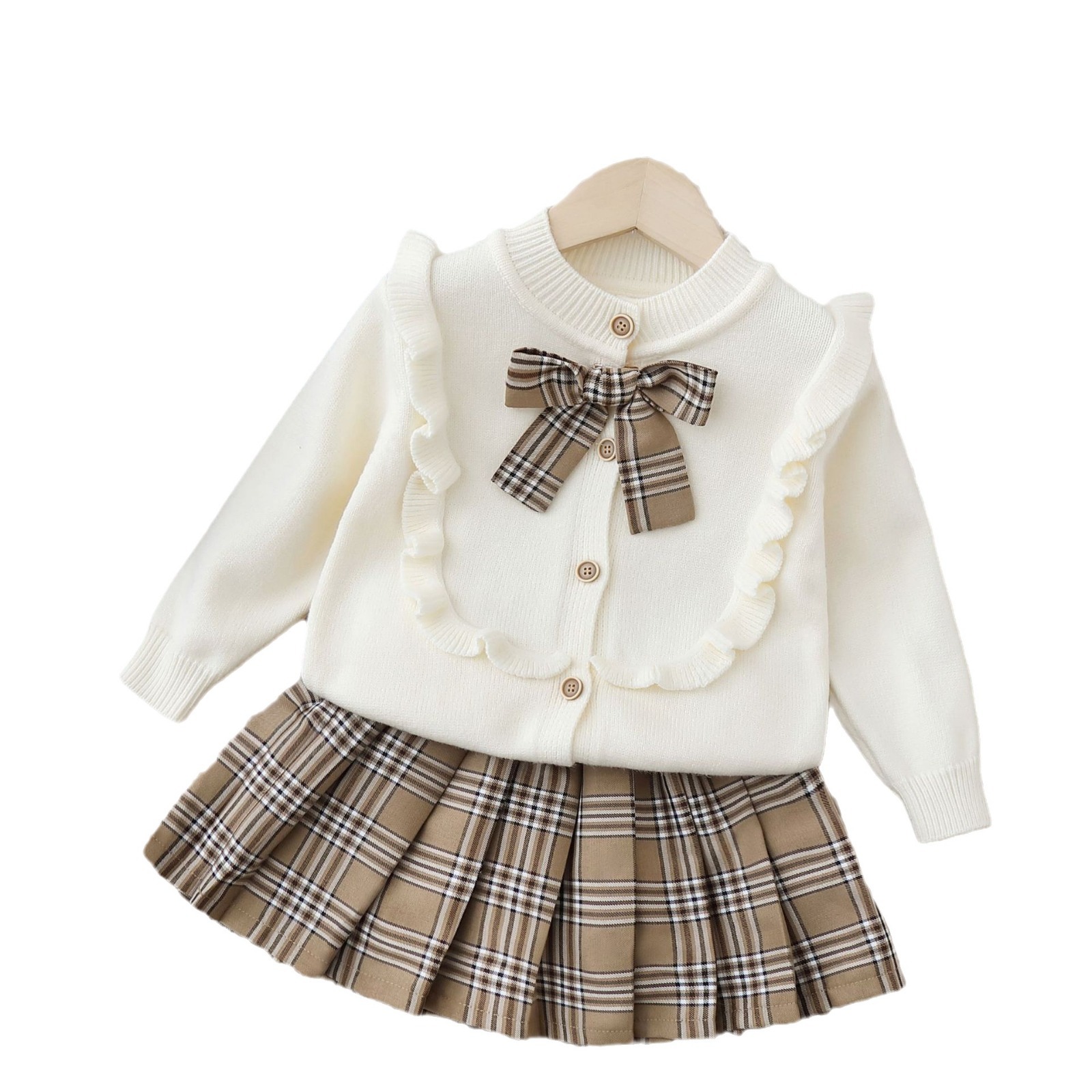 Suéter de otoño para niña, vestido de princesa para niña, conjunto de dos piezas JK_voghion.com