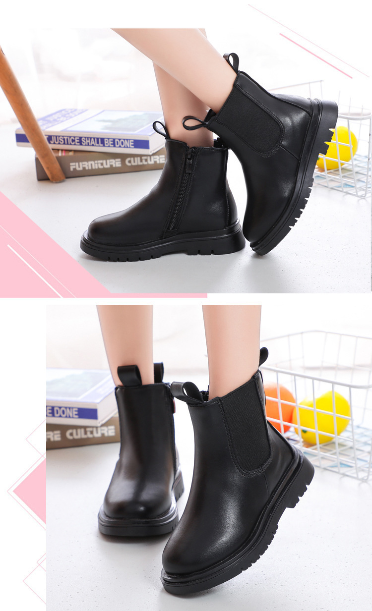 Kinderstiefel Aus Leder Für Den Herbst Und Winter Mit Weicher Sohle_voghion.com