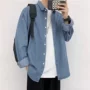 春秋季长袖青少年宽松衬衣