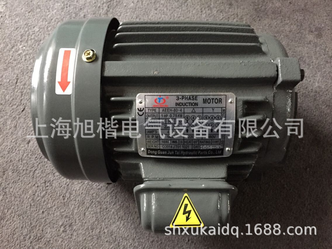 JUN TAI电机3-PHASE 3.7KW 380V液压马达AEEH112M-4 5HP 3.7KW