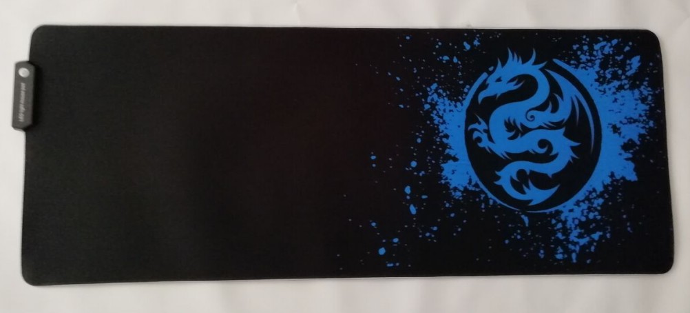 Mengtian gran LED luminoso teclado pad RGB ratón negro borde bloqueo juego espesado colorido Luz