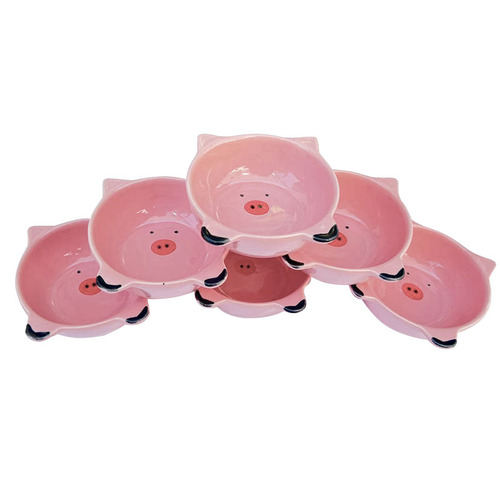 Pet cat bowl slightly defective ceramic pig single bowl cat food bowl cat food bowl cat water bowl wholesale