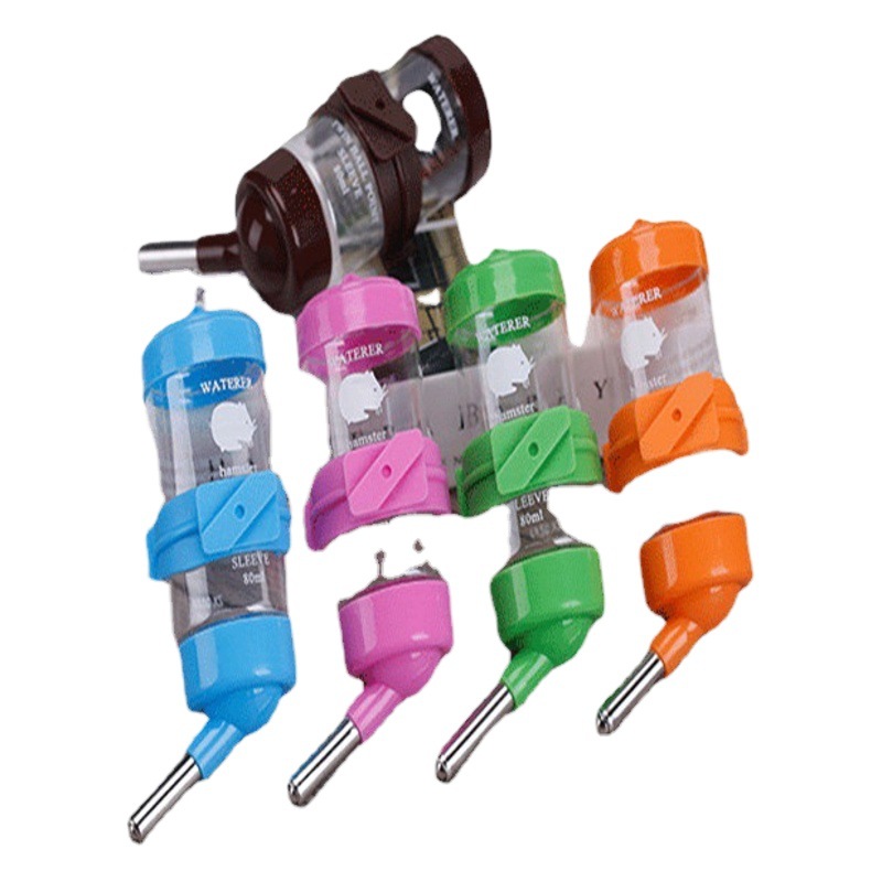 Hámster, conejo, cobaya, hervidor de agua, soporte para botella de doble propósito, dispensador de agua de doble bola, dispensador de agua para osos dorados, cubo para erizos