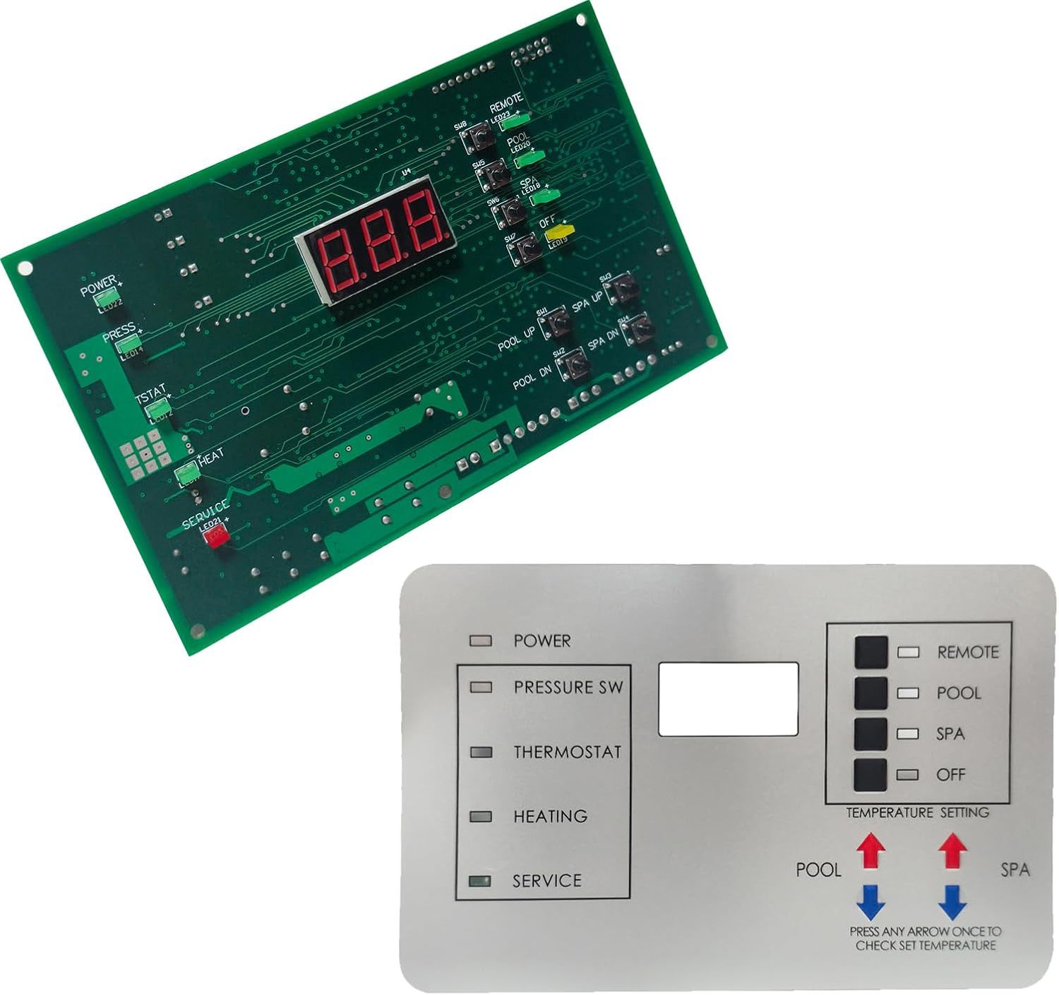 472100 Digital Display Temperature Control Panel Series Pool and Spa Heater Replacement