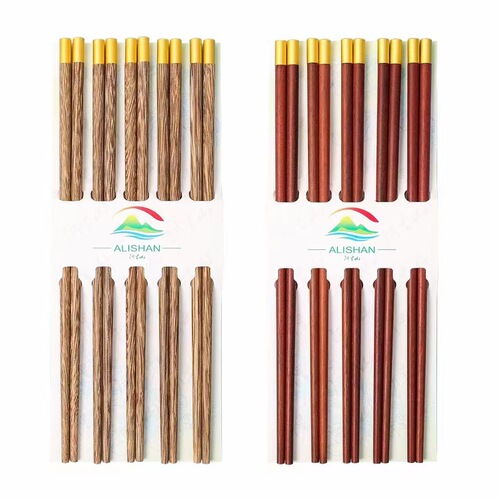 High-end solid wood chopsticks, national trend wholesale chicken wing wood chopsticks, gift hotel red sandalwood chopsticks, household blessing chopsticks