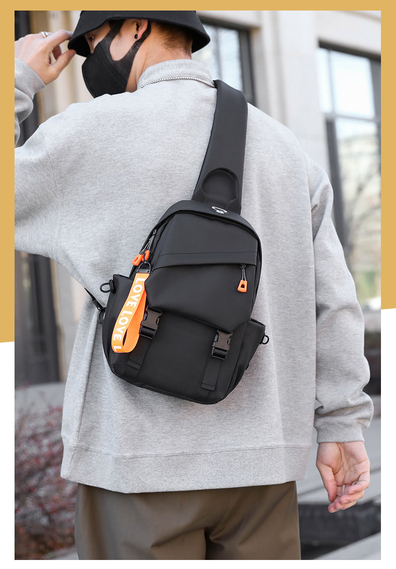 New trendy men's chest bags, casual single-shoulder bags, backpacks, crossbody bags, water-resistant men's bags, business men's bags, cross-border Application Scenario