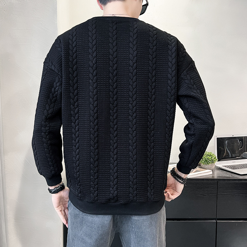 Men's hoodie a unique design feel for and autumn, 2022 new trendy brand round neck men's early spring lining with long_voghion.com