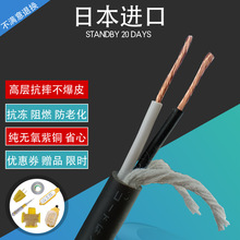 进口二芯电源线1.2522.5平铜护套线防冻工地专用工具电线电缆线缆