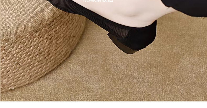 Giày sandal nữ mũi nhọn gót thấp 5 cm, da lưới thoáng khí, bít mũi hở gót — Chiều cao gót 5 cm chi tiết 33