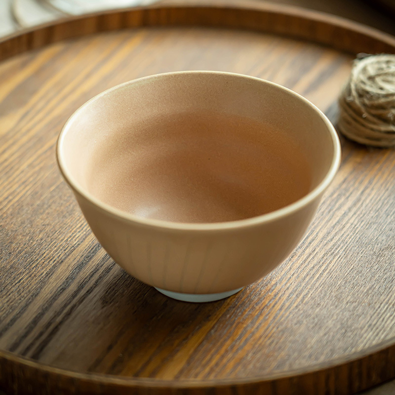 Tacos de arroz de cerámica retro creativos para el hogar, tazón de sopa, tazón de desayuno, tazón de ensalada, tazón de arroz de color sólido al por mayor
