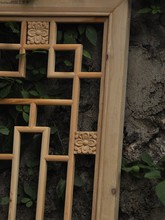 手工木雕木窗中式隔断背景客厅书房摆件餐厅复古老式实木花窗门窗