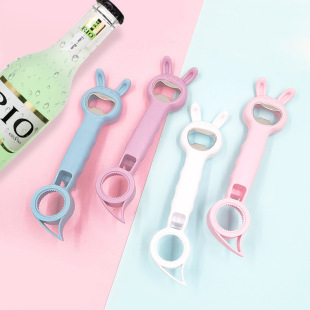 Creative four-in-one bottle opener rabbit bottle opener beverage cans beer can opener screwing cap