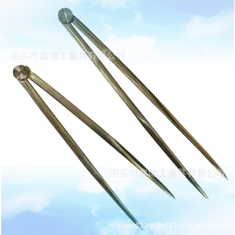 170mm海图划规两脚规平行定规海航量角器圆规船用黄铜200海图分规