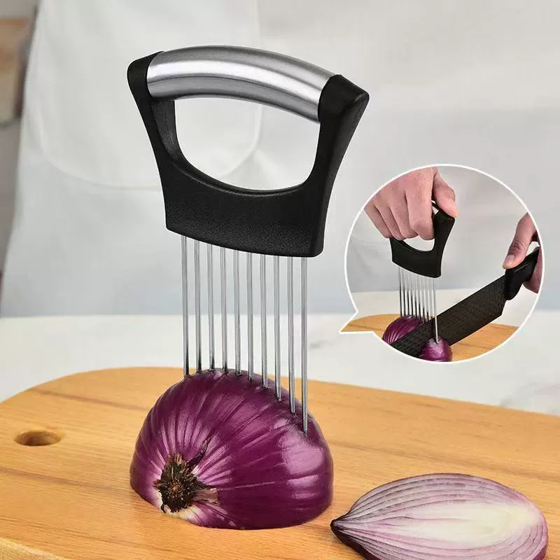 Steak Floss Meat Needle 304 Stainless Steel Clamping Meat Needle Kitchen Cutting Vegetables Tender Fixed Hand Guard