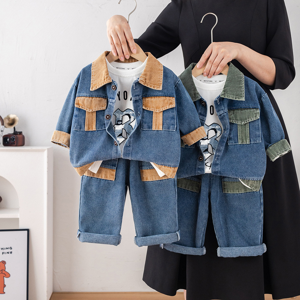 denim children's set for boys
