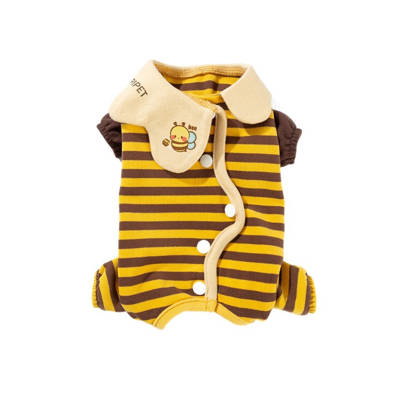 [10% de descuento en preventa] otoño e invierno nuevo estilo perro hippie solapa dibujos animados abeja chaqueta de vientre mascota perro gato ropa image 6