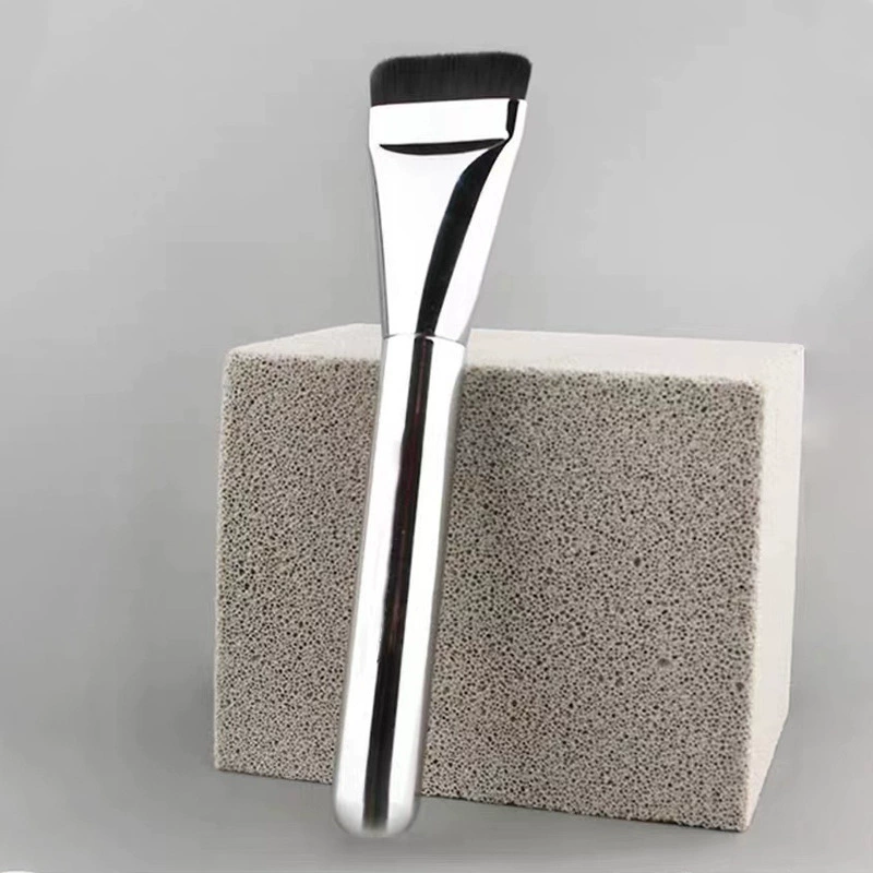 flat-head foundation brush, thin one-shaped flat concealer brush, aluminum or plastic ferrule