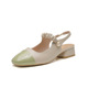 shoes for girls to wear in summer, 2023 new women's shoes, thick heels, color blocking, wrapped back empty sandals