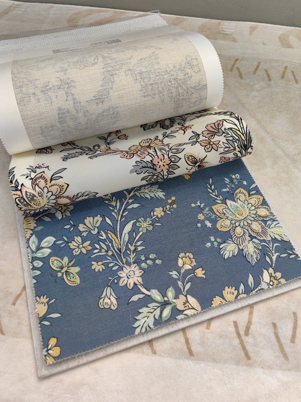 Американский пасторальный имитация хлопка и льна цифровая печать ткань для штор образец M009