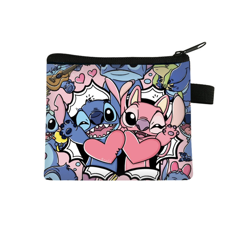 Monedero Infantil de Stitch, Popular en 2025, para Monedas, Llaves, Audífonos, Cartera de Poliéster con Dibujos Animados, Venta al Por Mayor