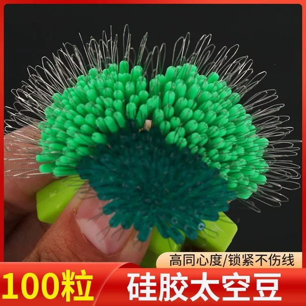 Extra-large, olive-shaped Oxford space bean silicone anti-tangle fishing line stopper for sea fishing, large size