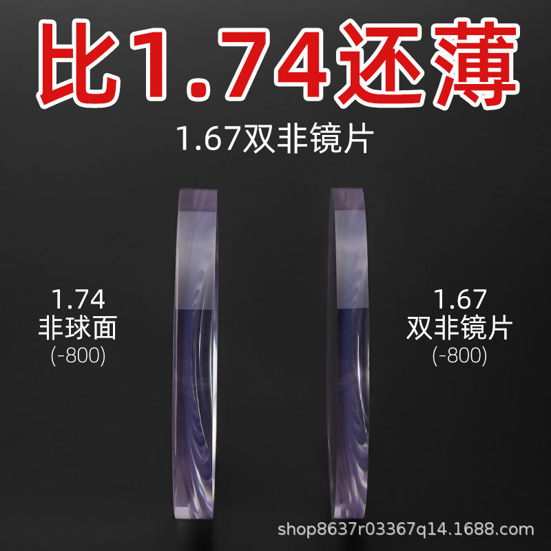 Bangeri 1.67 Double Non-Spherical Lenses, Prescription Lenses, Anti-Blue Light Lenses, Resin Coating Bangeri 1.67 Double Non-Spherical Lenses, Prescription Lenses, Anti-Blue Light Lenses, Resin Coating