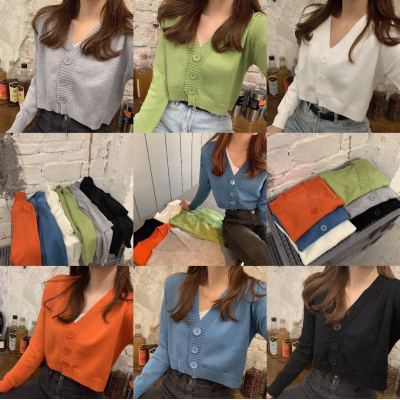 (2개) 여성용 니트 가디건 봄, 가을 2021 신상 인터넷 연예인 얇은 스웨터 재킷 루즈한 아우터 쇼트 탑 트렌디