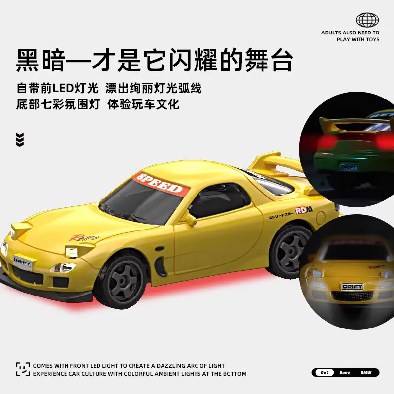 1/43スケールのクロスボーダーミニリモコンカー、四輪駆動高速ドリフトカー、電動レーシングカー、リモコンカー玩具の卸売|undefined