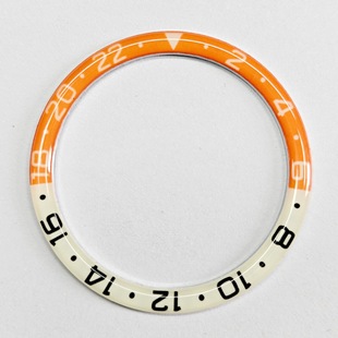 Watch accessories round edge arc blue luminous glue flat aluminum ring mouth color matching ring mouth outer diameter 38MM inner diameter 31.3MM