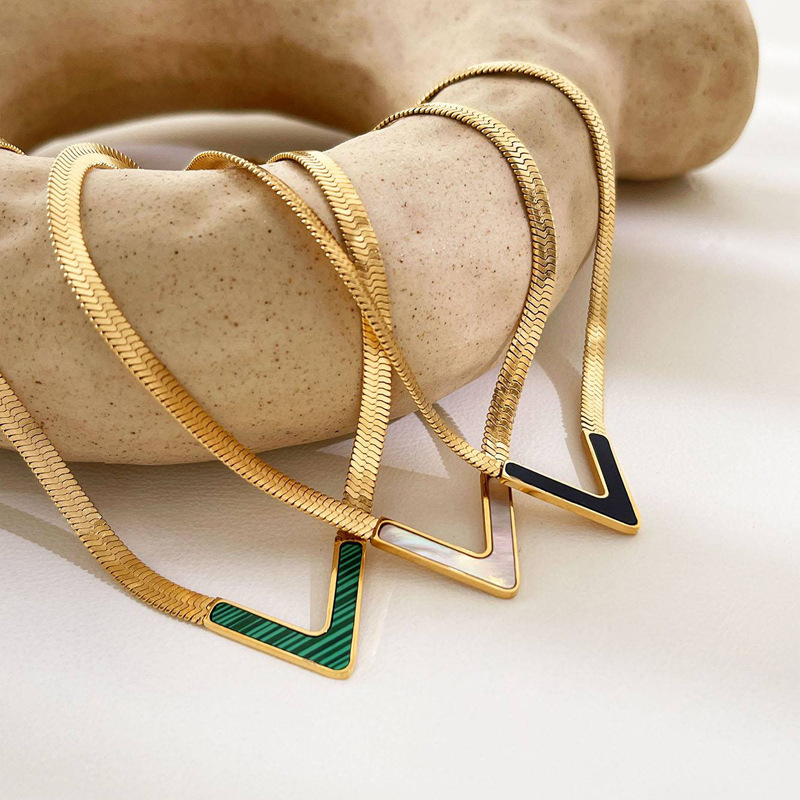 Fashion Letter Titanium Steel Plating Choker Colorza_colorza_7