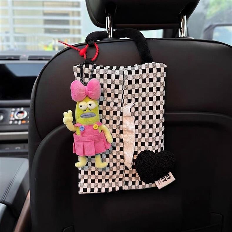 Cute ugly fish car tissue box, car tissue holder, car tissue cover, tissue hanging bag, creative design