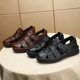Hand-stitched Genuine Leather Men's Sandals 2025 Summer New Cool Lightweight Velcro Durable Shoes