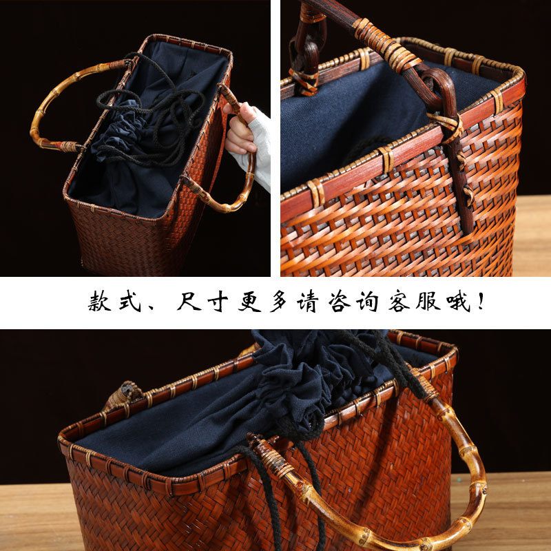 Procesamiento de accesorios de kimono japonés con bambú, productos de bambú al por mayor, artesanías de bambú, cestas de bambú