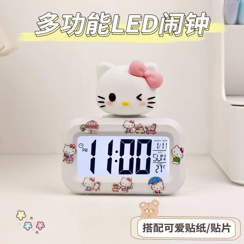 白色【KT猫公仔+贴纸+2电池】