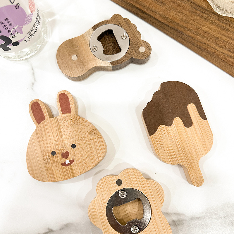 Abrebotellas de cerveza Douyin mismo estilo multifuncional creativo de dibujos animados imán imán imán de imán de apertura de botellas de vino doméstico