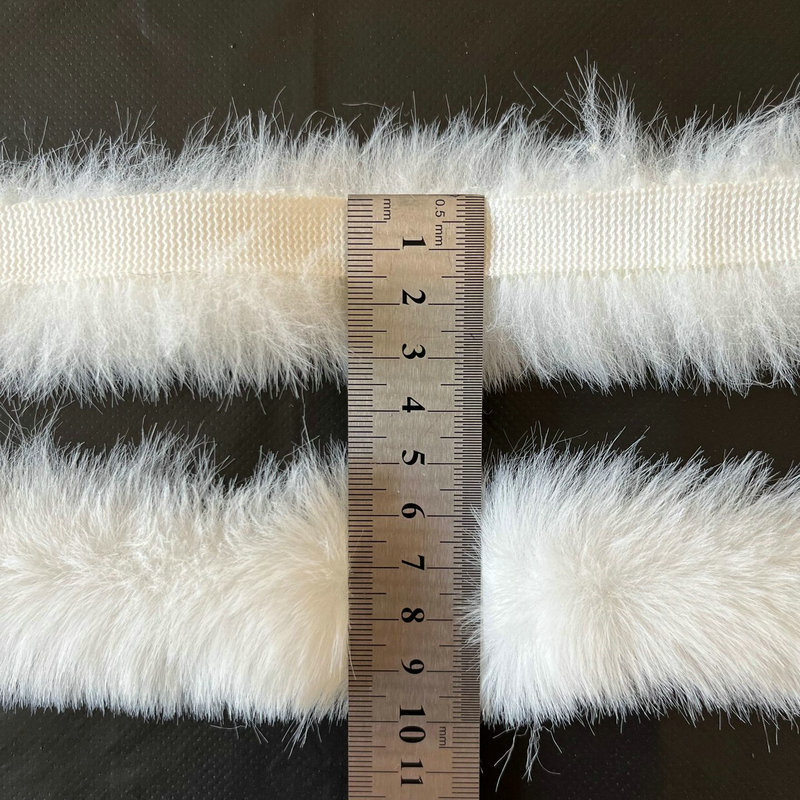 Venta al por mayor imitación de piel de conejo Rex tira de Navidad capa decorativa DIY accesorios blancos piel de conejo artificial cheongsam cuff felpa borde