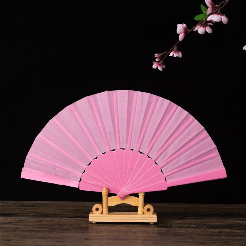 Abanico de superficie plana de plástico rosa