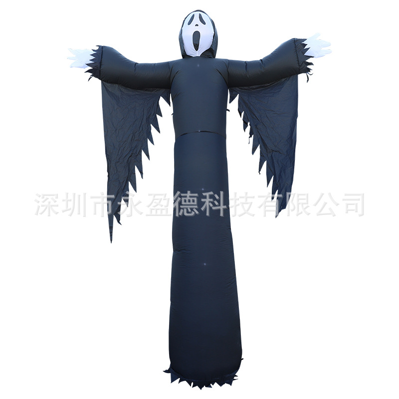 跨境萬聖節氣模狂歡節節日派對鬼怪死神墓碑擺件場景布置充氣模型