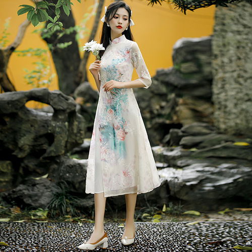 Chinese Dresses Qipao for women  qipao women chiffon Mr D improved cheongsam young Chinese wind suzhou qipao dress wholesale