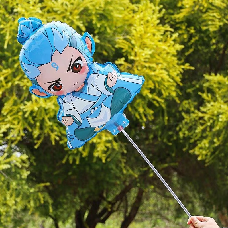 クリップバルーンアルミフィルムトレーラーハンドヘルドスティック子供用漫画バルーンホルダーストリートバルーンハンドヘルドストールネザーバルーン|undefined