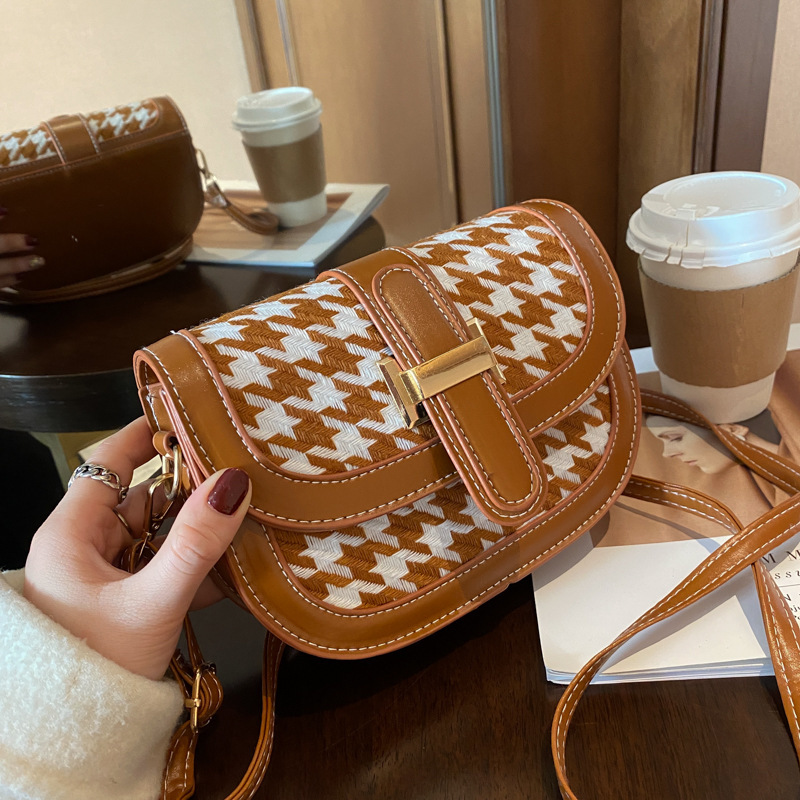 Checked Houndstooth Personalized Daily Commuter Women's Bag