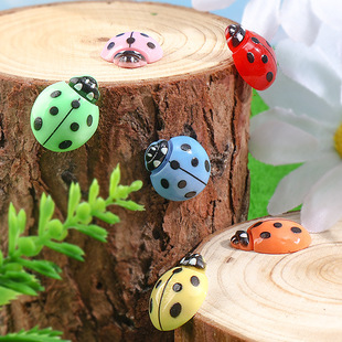 Beetle Resin Cream Glue Accessories DIY Kidsren's Hairpin Creative Material Micro Landscape Ornaments Seven-Star Ladybug