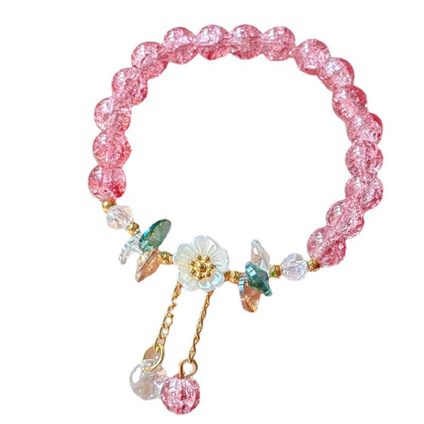Red fresh bracelet flower-shaped