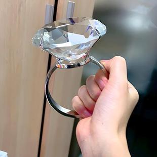 Songyin Crystal Big Diamond Big Ring Proposal White Watch Props Valentine's Day Gift for Girlfriend, Wife, Best Friend, Birthday and Christmas