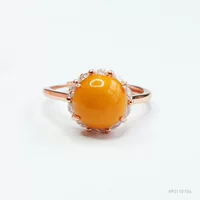 Yus925 Серебряная вставка кольцо из натурального пчелиного воска старый материал, полный меда, курицы, желтого цвета Фабрика Живые волосы HP2110706