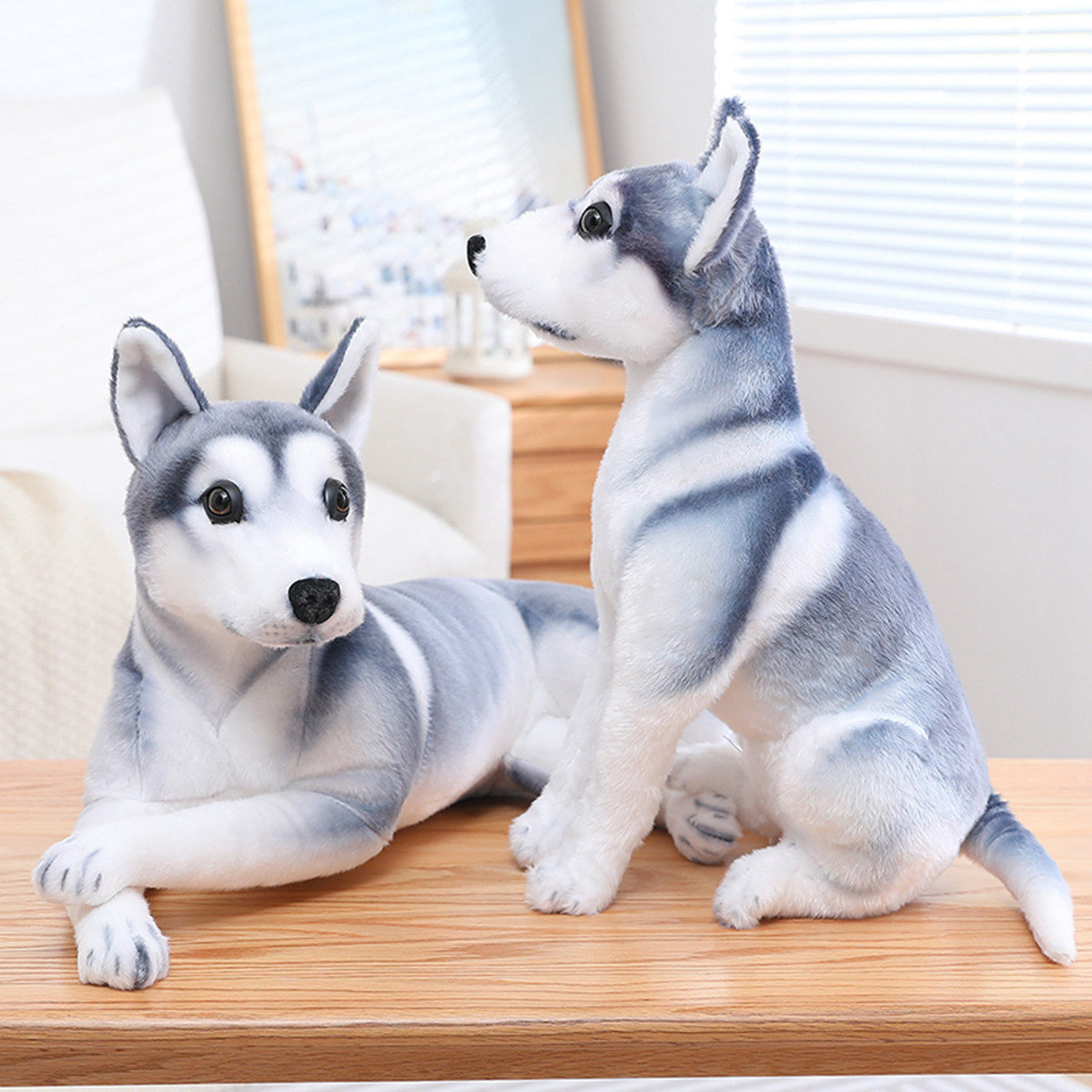 Simulación Husky muñeca Linda dos ha perro de peluche juguete pequeño tamaño ragdoll decoración regalo cumpleaños los niños
