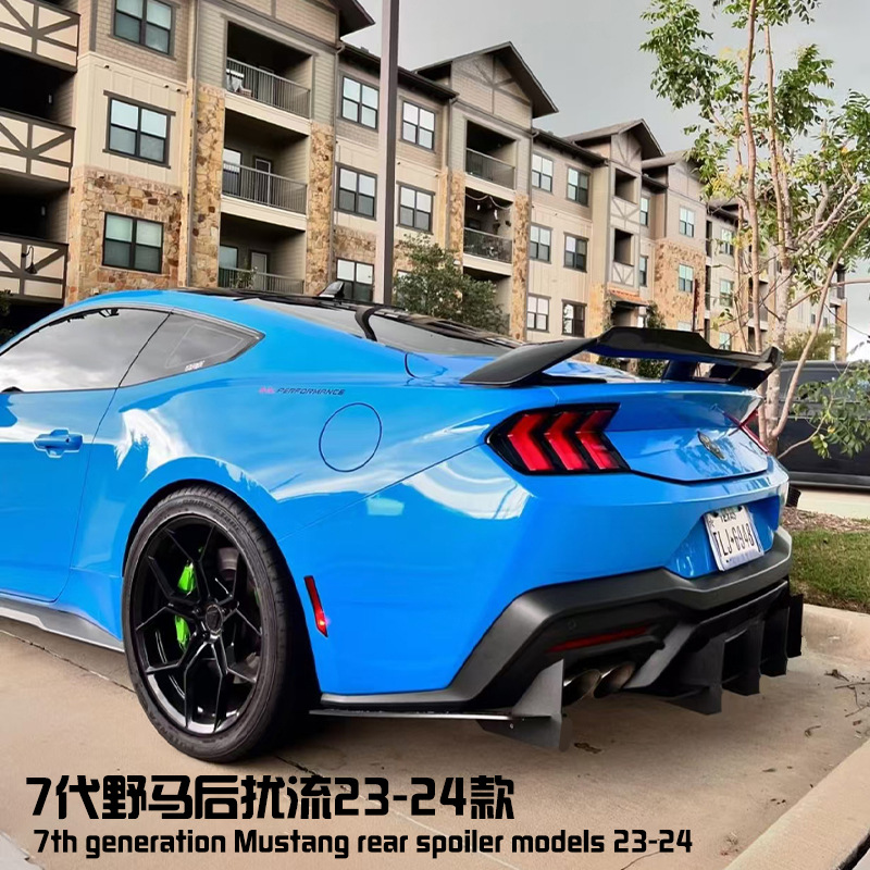 Suitable for Ford Mustang 7-generation Mustang Mustang23 rear spoiler rear lip air knife modification and punching