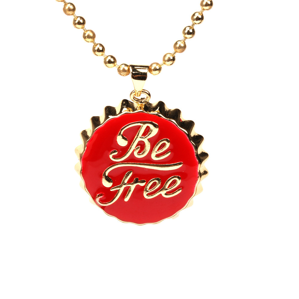 wholesale jewelry drip oil bottle cover pendant copper necklace nihaojewelry