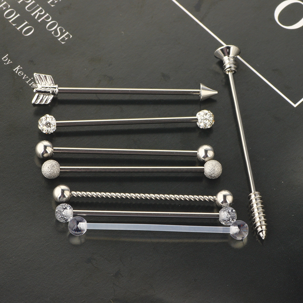 Labret piercing jewelry detail image